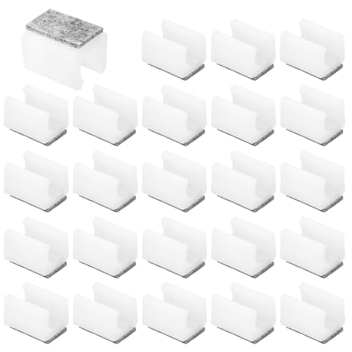 PATIKIL 24pcs Rectangle Chair Leg Cover with Felt Pad, 14mm Slide Smoothly No Scratches No Noise Furniture Feet Hardwood Protectors Tips Floor Glides Tubing Caps for Office,White Grey - color: White Grey, size: 14MM