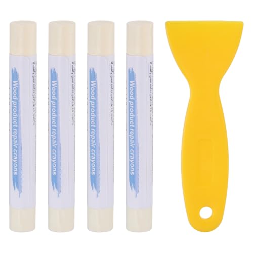 PATIKIL 4Pcs Wood Furniture Repair Markers with Scraper, Beige - color: Beige