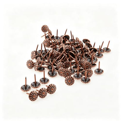 dophee 200Pcs Decorative Upholstery Tacks Nails 7/16 Inch, Red Bronze - color: Red Bronze