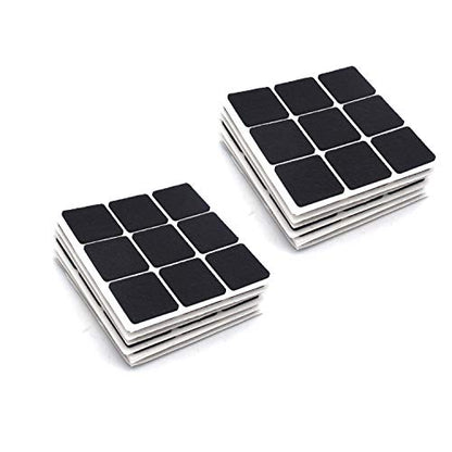 Antrader 180pcs 1" x 1" Self-Stick Square Furniture Felt Pads - color: Black, size: 1" x 1" Square