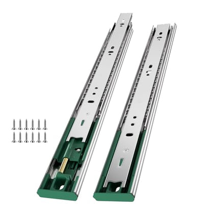4 Pairs 22 Inch Soft Close Drawer Slides Ball Bearing Cabinet Rails - size: 22 Inch