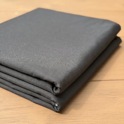 LaSilk- Premium Upholstery Fabric by the Yard, 57" Wide Thicken Faux Linen Fabric for Couch, Sofa, Chair, Pillow Cover (Black, 1 Yard) - color: Black, size: 1 yard