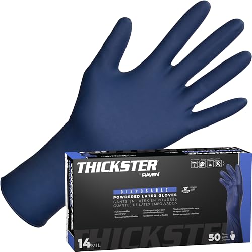 SAS Safety 6604 Thickster X-Large Textured Exam Grade Latex Gloves - size: X-Large