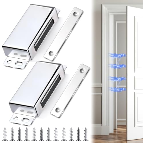 Yaocom 2 Pcs 150lb Stainless Steel Heavy Duty Magnets Door Catch,4.02 Inch - size: 4.02 Inch