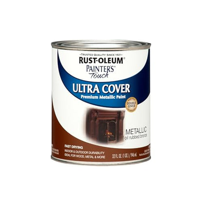 Rust-Oleum Painter's Touch Latex Brush-On Paint, Metallic Oil-Rubbed Bronze