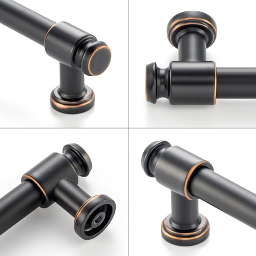 KOOFIZO 10 Pack 5 in Oil Rubbed Bronze Cabinet Pulls, Drawer Handles P11 - color: Oil Rubbed Bronze, size: 5" CC