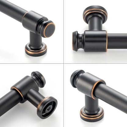 KOOFIZO 10 Pack 5 in Oil Rubbed Bronze Cabinet Pulls, Drawer Handles P11 - color: Oil Rubbed Bronze, size: 5" CC