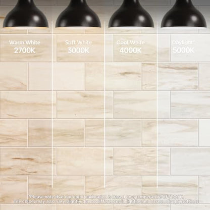 STICKGOO 10-Sheet Subway Tile Peel and Stick Backsplash, Wooden Grain - color: Glossy Wooden Marble Grain