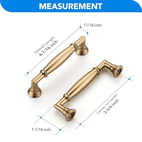 HOME EDIT Champagne Bronze Cabinet Handles 3-3/4 Inch Pulls 5 Pack - color: Champagne Bronze, size: 3-3/4 inches Hole Center