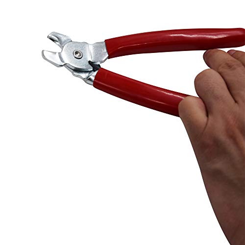 HARDK Hog Ring Pliers set Angled with 500PCS Galvanized Hog Rings - Perfect for Furniture Upholstery, Auto Upholstery, Plastic Meat & Sausage Casings - style: Angled & 500 PCS