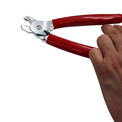 HARDK Hog Ring Pliers set Angled with 500PCS Galvanized Hog Rings - Perfect for Furniture Upholstery, Auto Upholstery, Plastic Meat & Sausage Casings - style: Angled & 500 PCS