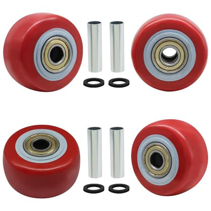 2.5 Inch Red Heavy Duty Caster Wheels, 4 Pack - style: Red-2.5Inch