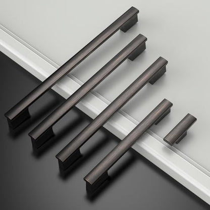 Asidrama 10 Pack 4 Inch(102mm) Oil Rubbed Bronze Cabinet Pulls Kitchen Cabinet Handles Cabinet Pulls Cabinet Hardware for Cupboard Drawer - color: Oil Rubbed Bronze, size: 4" Hole Center(102mm)