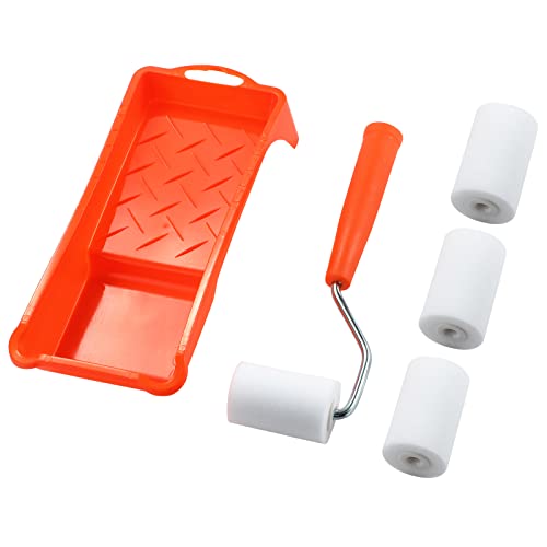 2" Foam Paint Roller with Frame Mini Paint Roller Cover Refills