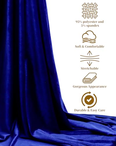 HOTGODEN Red Stretch Velvet Fabric by The Yard: 63" Wide 1 Yards 95% Polyester 5% Spandex Velvet Fabric for DIY Sewing, Upholstery, Apparel, Costume, Craft - color: Red, size: 1 Yard