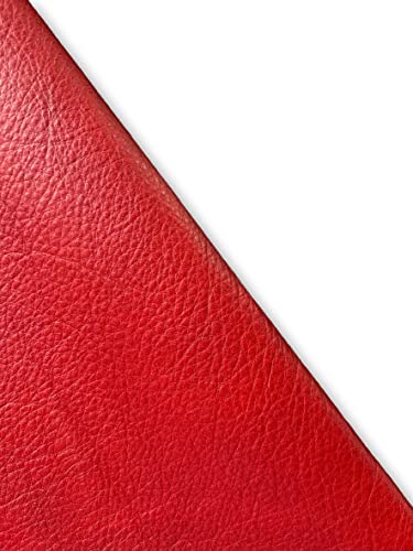 Natural Grain Cowhide Leather Skins (Red, 20 Square Feet (Full Side)) - color: Red, size: 20 Square Feet (full side)