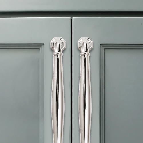 2 Pack 3 Inch Hole Center Polished Nickel Heavy Duty Solid Cabinet pulls Ideal for Dressers, Bathroom, cabinets, and Kitchens cabinets. - color: Polished Nickel, size: 3 Inch Hole Center, style: 2 Pack