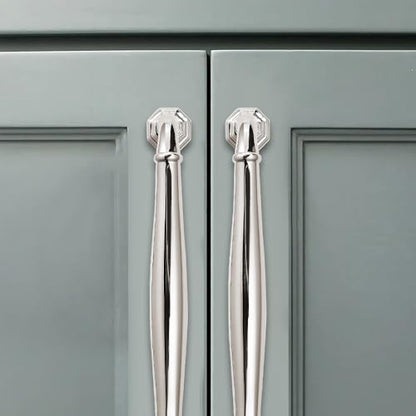 2 Pack 3 Inch Hole Center Polished Nickel Heavy Duty Solid Cabinet pulls Ideal for Dressers, Bathroom, cabinets, and Kitchens cabinets. - color: Polished Nickel, size: 3 Inch Hole Center, style: 2 Pack