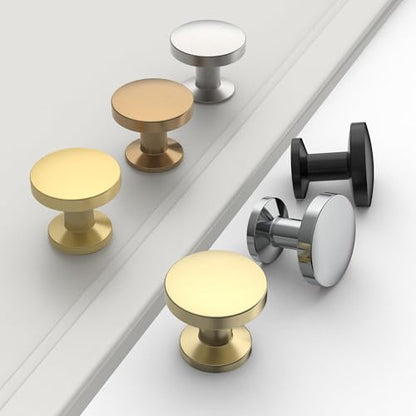 Asidrama 20 Pack Brushed Brass Kitchen Cabinet Knobs Dresser Knobs Drawer Knobs Cabinet Hardware Zinc Knobs for Dresser Drawers 3835 - color: Brushed Brass, style: 20 Pack