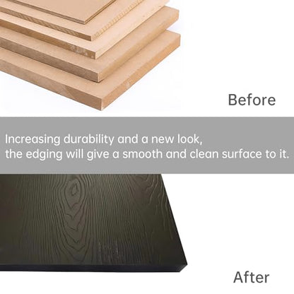 7/8 inch * 25 Ft PVC Edge Banding Hot Melt Adhesive Veneer Edging Black - color: Black, size: 7/8 inch * 25 ft (2.2 cm * 7.6M)