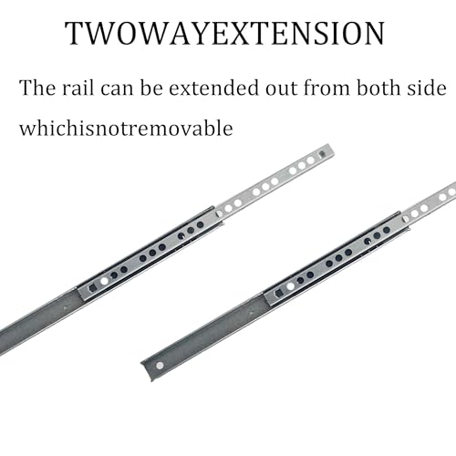 Metal Drawer Slides, 2Pcs Ball Bearing Drawer Slide Rails, Full Extension Side Mount Track, Smooth Quiet Glide for Cabinet, Kitchen, Dresser, File Cabinet, Heavy Duty Drawer Hardware 214mm - size: 214mm