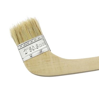 2PCS Wooden Handle Bent Handle Paint Brush 2 inches Bristle Brush Marine Paint Brush Reusable and Washable Suitable for Home Decoration Construction or Industrial Use