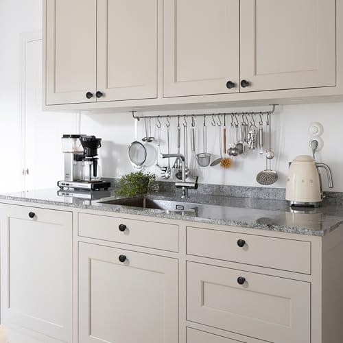 20 Pack Cabinet Knobs Matte Black Drawer Knob Kitchen Hardware - Single Hole Cabinet Knobs Kitchen Cabinet Pulls for Closet Wardrobe Dresser Cupboard - color: Black