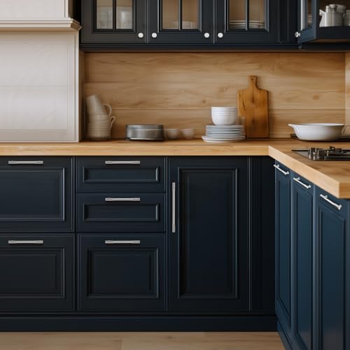 VEHCIL 20 Pack Brushed Nickel Cabinet Handles, 5" Hole Centers Kitchen Cabinet Pulls Drawer Dresser Handles Cabinet Hardware for Kitchen Cupboard, Solid Zinc Alloy - color: Brushed Nickel (20PACK), size: 5 Inch Hole Center