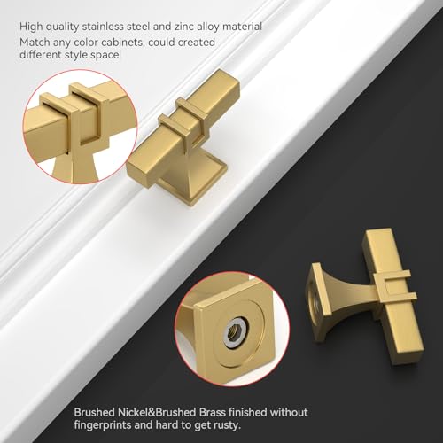 homdiy Gold Cabinet Knobs 24 Pack Brushed Gold Cabinet Knobs Single Hole - color: Matte Gold, size: Single Hole