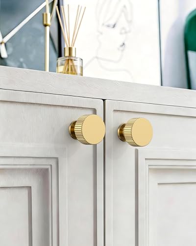 Champagne Bronze Cabinet Knobs Drawer Pulls 10 Pack - color: Champagne Bronze, size: Knob - No Hole Center
