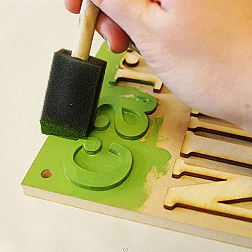 100 Pack 2 inch Foam Brush Bulk Foam Paint Brushes Foam Sponge Brush with Wood Handle Sponge Paint Brush Foam Brushes for Painting, Acrylics, Stains, Varnishes, Crafts - color: 100 Pack-2 Inch