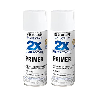 Rust-Oleum Painter's Touch 2X Ultra Cover Primer Spray, Flat White