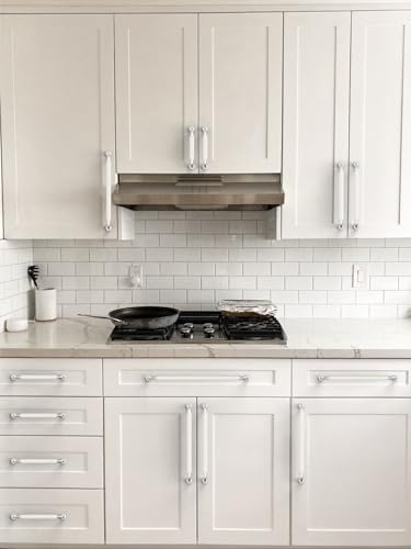 10 Pack Brushed Satin Nickel Cabinet Pulls 3.75 Inch(96mm) Kitchen Cabinet Handles Solid Zinc Alloy Cabinet Hardware Drawer Pulls - color: Brushed Satin Nickel, size: 3.75" Hole Center