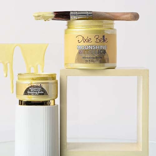 Dixie Belle Paint Company Moonshine Metallics - Wedding Belle (4oz) - color: Wedding Belle, style: 4 Fl Oz (Pack of 1)