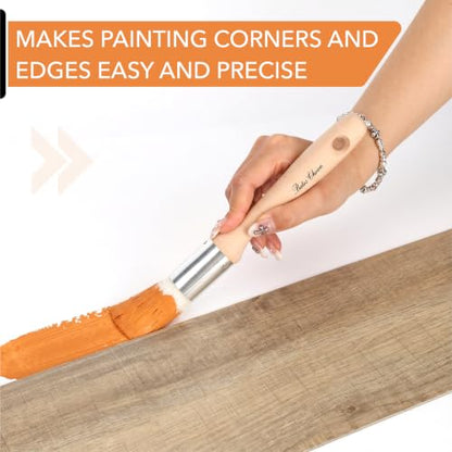 Bates- Round Paint Brush, 1 Inch, Soft Synthetic Bristles