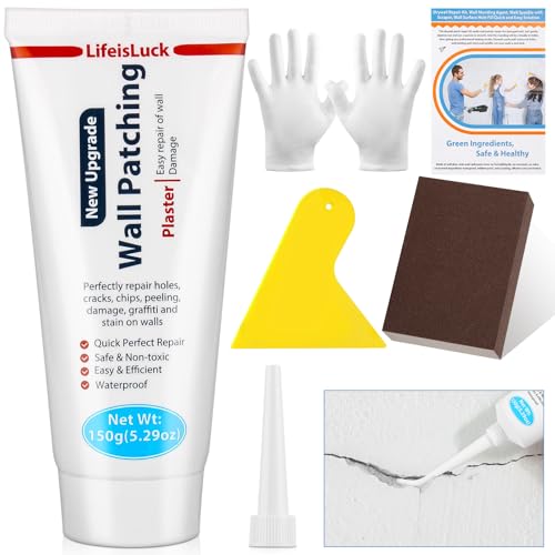 Wall Mending Agent, Wall Spackle with Scraper, Wall Surface Hole Fill Quick and Easy Solution, White - color: 5.29OZ White Wall Mending Agent
