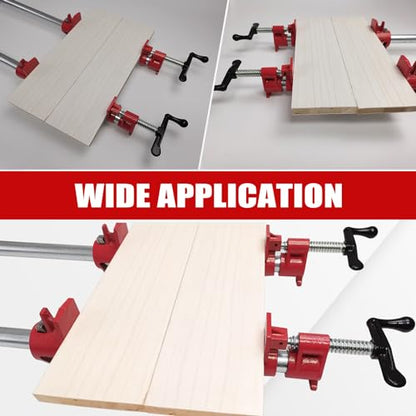 6 Pack 1/2" Wood Gluing Pipe Clamp Set with Unique Foot Design - style: 6pc, 1/2" with foot