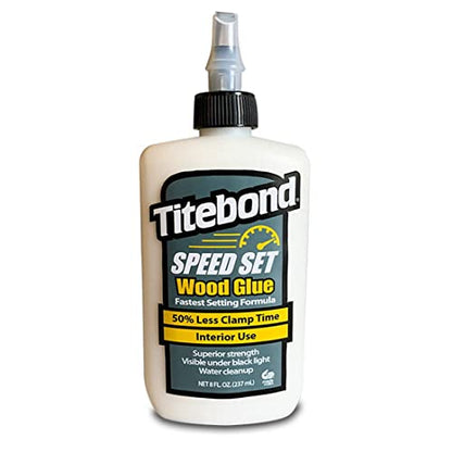 Titebond Speed Set Wood Glue 8 Oz. – Fast-Setting PVA Adhesive with 15-Minute Clamp Time – 4363 - size: 8 Oz