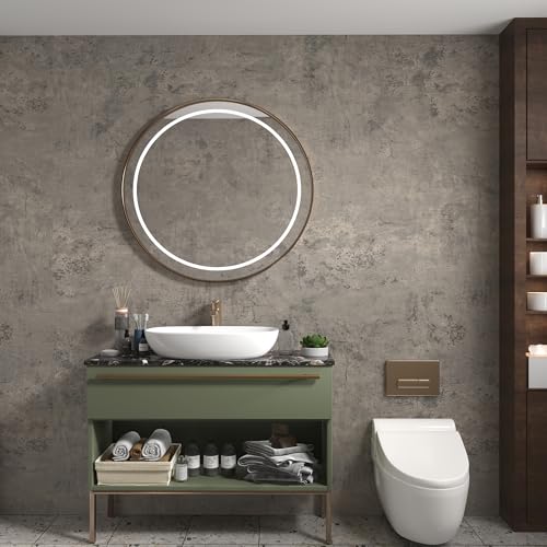 3yecao Grey Concrete Vinyl Wallpaper Peel and Stick Concrete Contact Paper - size: 48" x 79"