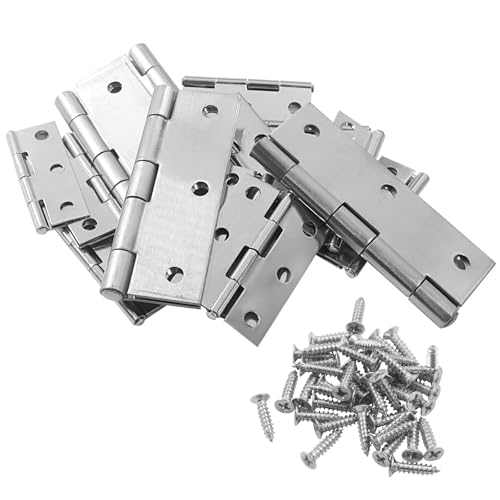 BokWin Door Hinges, 2 Inch & 3 Inch, Stainless Steel Silver - color: Silver, size: 2 inch and 3 inch