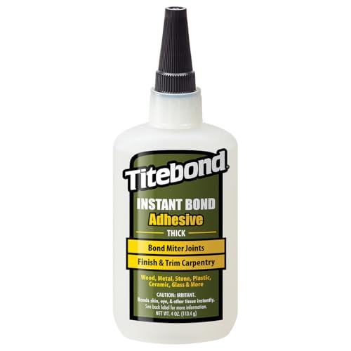 Titebond Instant Bond Thick CA Super Glue – Ethyl Cyanoacrylate Adhesive for Wood, 8-10 Second Set – 4 Oz. 6222 - size: 4 oz.