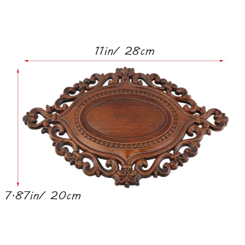 Antrader 2Pcs Vintage Wooden Carved Onlay Appliques,11"×7.87"(Style 20) - style: Style 20, Large Size