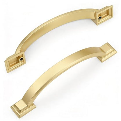 Probrico 30 Pack 3-3/4 Inch Brass Gold Cabinet Pulls Solid Zinc Alloy - color: Gold, size: 3-3/4" Hole Center(96mm)