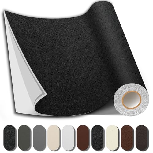 Leather Repair Kits, Large Vinyl Repair Patch for Couches Furniture - color: Perforated Black, size: 17X79 inch
