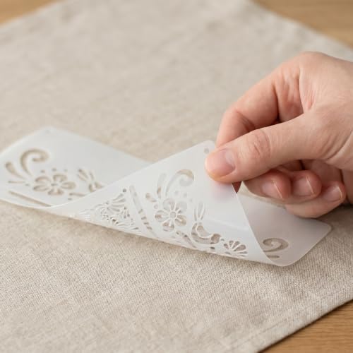 14 Pcs Floral Stencils, Reusable Flower Painting Stencils for Wood Wall