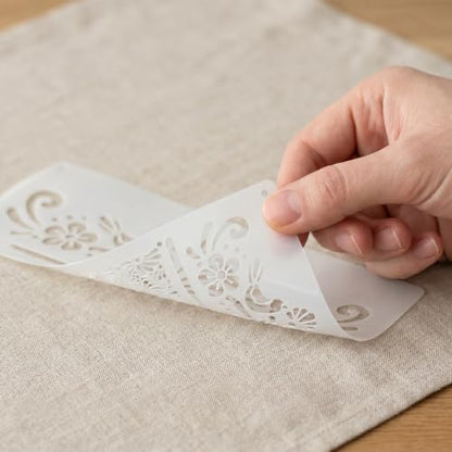 14 Pcs Floral Stencils, Reusable Flower Painting Stencils for Wood Wall