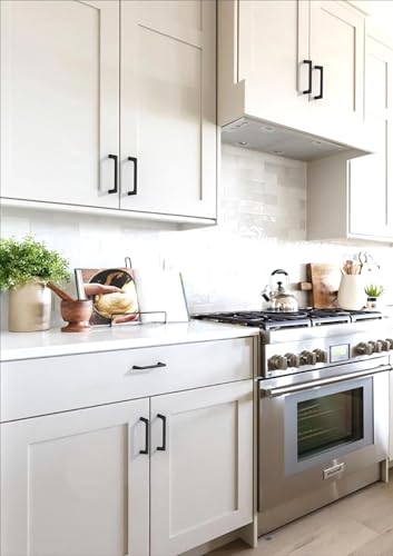 10 Pack Matte Black Cabinet Pulls 3.75 Inch(96mm) Kitchen Cabinet Handles Solid Zinc Alloy Cabinet Hardware Drawer Pulls - color: Matte Black, size: 3.75" Hole Center Pull