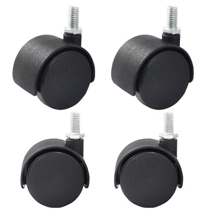 Murtenze 1.5 Inch Nylon Swivel Stem Caster Wheels, 4Pcs, M8 Thread - style: 1.5 Inch Stem