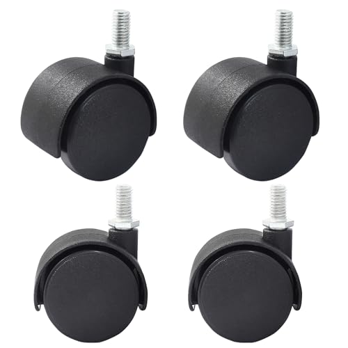 Murtenze 1.5 Inch Nylon Swivel Stem Caster Wheels, 4Pcs, M8 Thread - style: 1.5 Inch Stem
