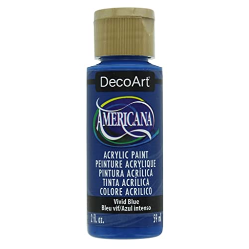 Americana Acrylic Paint 2oz-Vivid Blue -DA-394 - color: Vivid Blue, size: 2 Fl Oz (Pack of 1)
